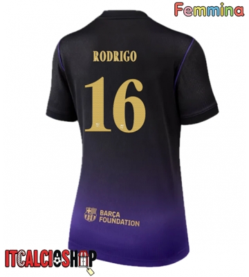 Barcelona Rodri Hernandez #16 Seconda Maglia Femmina 2026-27 Manica Corta